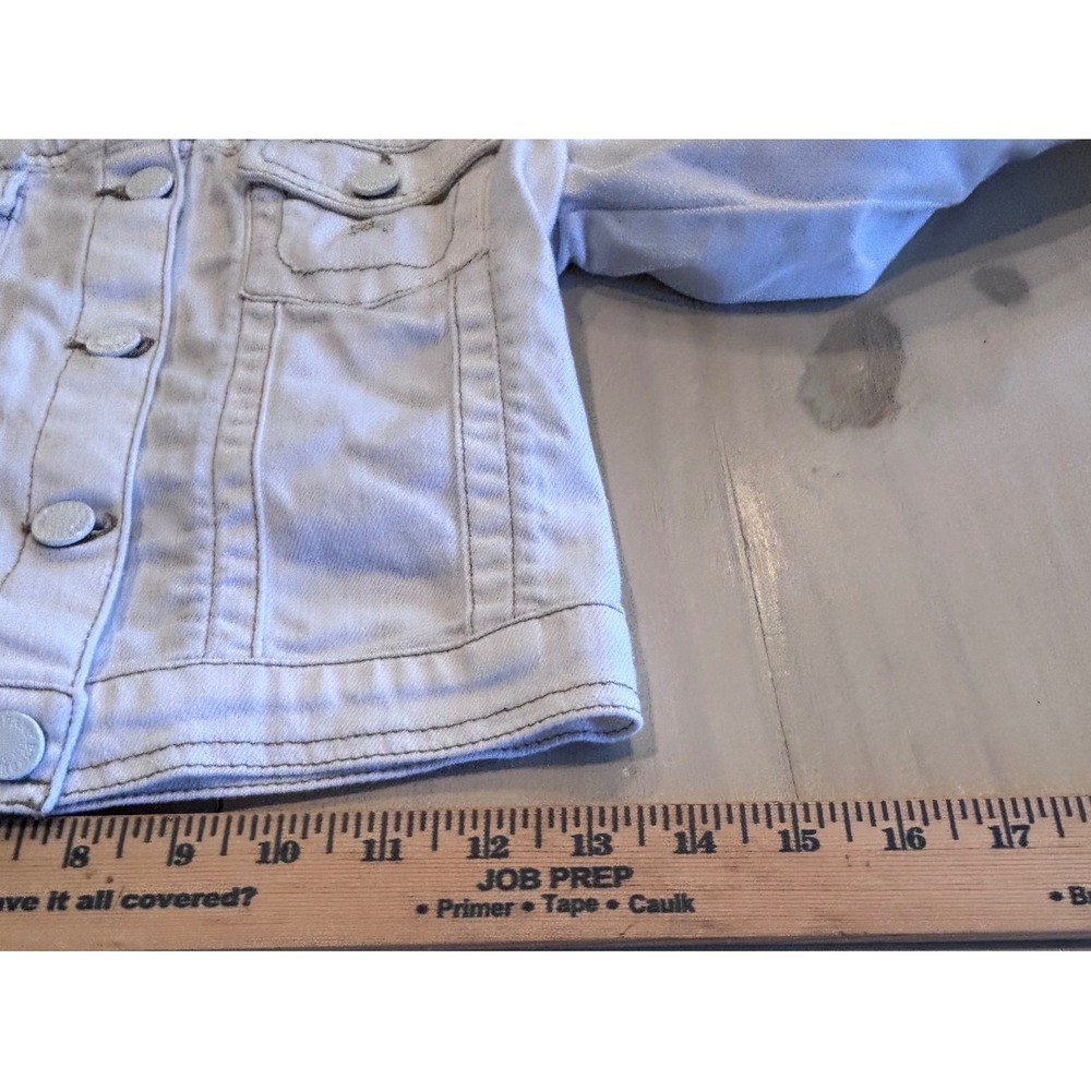 Burberry Kids White Denim Trucker Jacket 10Y 140 Classic Designer Logo Preppy - Picture 14 of 16